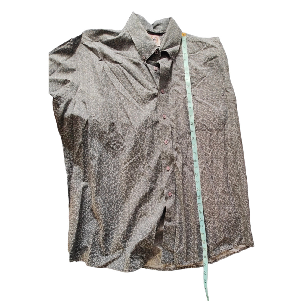 Cinch Paisley Gray Long Sleeve Button Down Shirt. Size Large - Picture 5 of 6